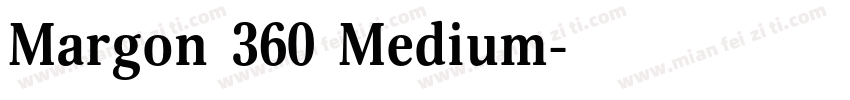 Margon 360 Medium字体转换